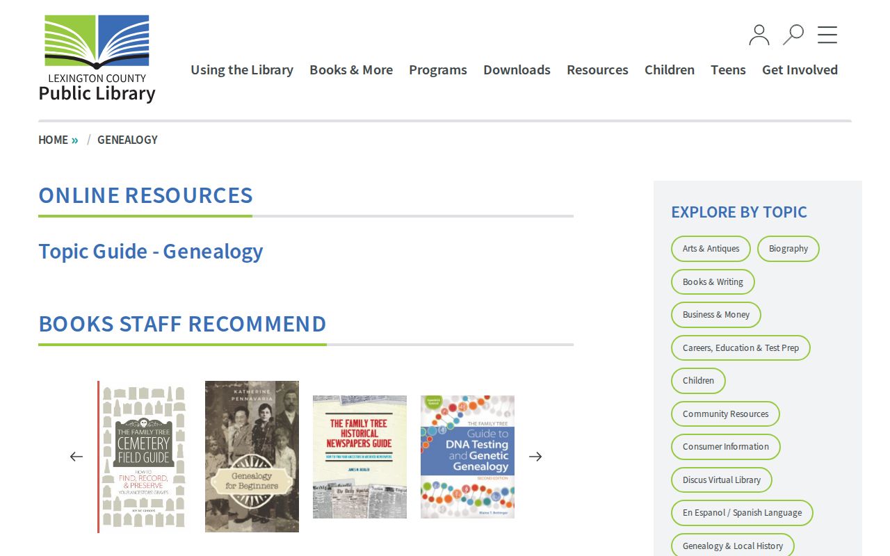 Lexington County city directory and newspaper genealogy resources