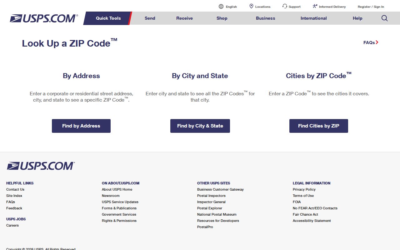 Lexington County ZIP code directory USPS address lookup